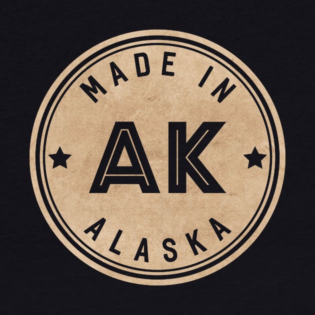 Made In Alaska AK State USA by Pixel On Fire